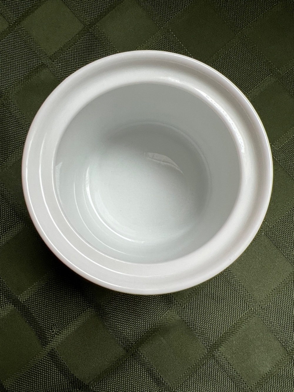 Corning White Lidded Sugar Bowl with Purple Iris Motif - Picture 3 of 7